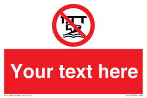 Custom Do not use watercraft in the vicinity of piers